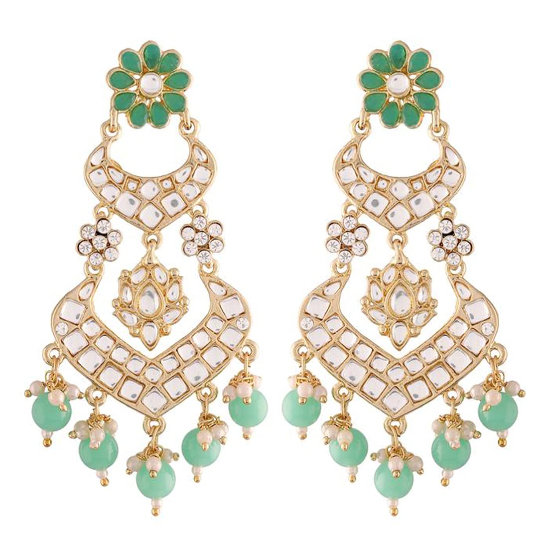 See full amazon price history chart for Peora Traditional Gold Plated Kundan & Pearl Dangle Drop Earrings for Women Girls (Green) Peora Traditional Gold Plated Kundan & Pearl Dangle Drop Earrings for Women Girls (Green) (B09HKQJ8D9) Amazon Price History, Amazon Price Tracker