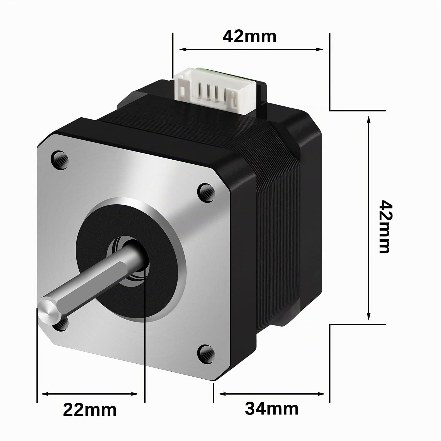 NEMA 17 moteur pas à pas 42-34 crêpes (1 pièce/paquet) 1,5 a - 3,8 V 2 phases 4 fils classe 1,8 avec câble de 1 m pour imprimante 3D creality Cr - 10 10S Ender 3 / extrudeuse CNC et axe Y