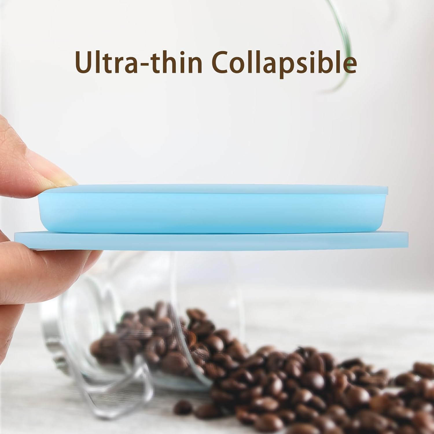 Collapsible Pour Over Coffee Dripper Single Cup, Paperless Travel Pour Over Coffee Maker Camping, Drip Coffee Maker with Reusable Metal Filter (Blue) image 5