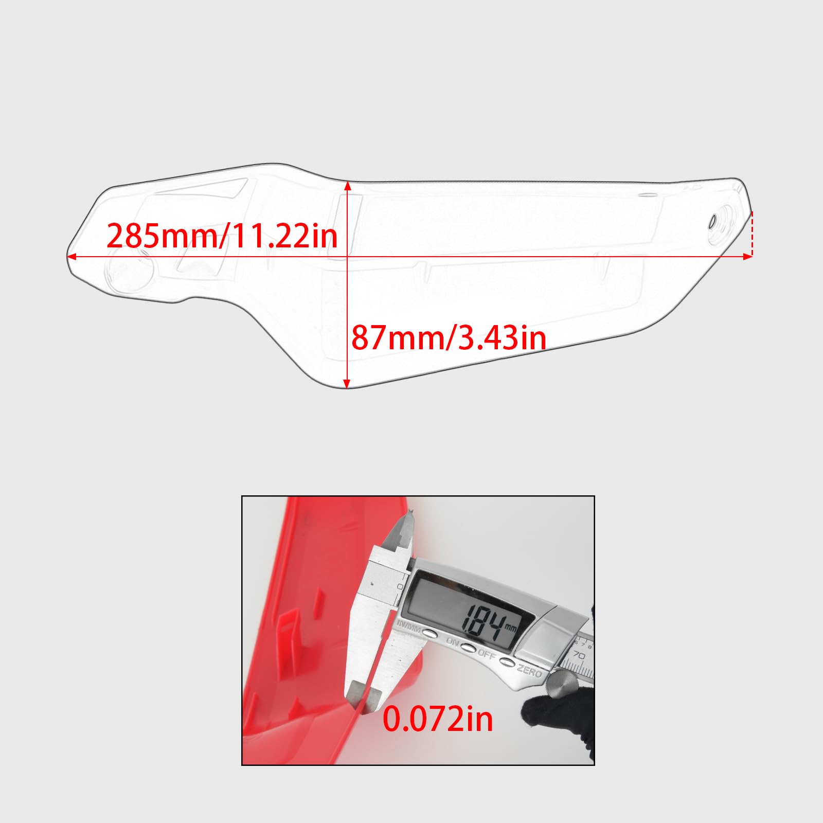 Paramani per moto Paramani in plastica ABS compatibili con Honda X-ADV 750 (2021-2025) XL750 Transalp (2023-2025) CRF1100L Africa Twin/Adv Sports (2020-2025) (Nero)