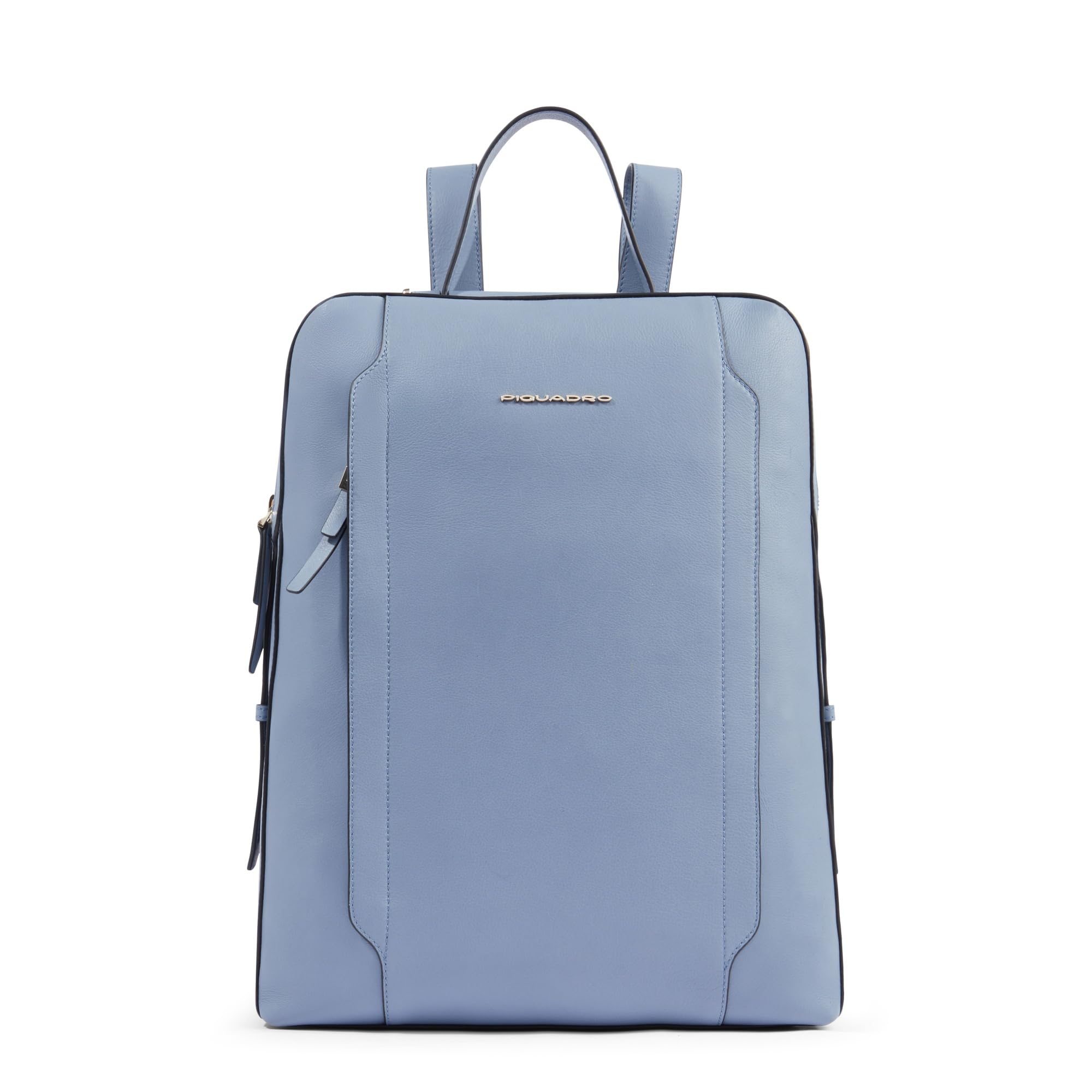 PIQUADRO – Zaino Donna Porta PC 15,6" – Pelle, Shock Absorber, Compatibile con iPad®, RFID – Donna – Nero