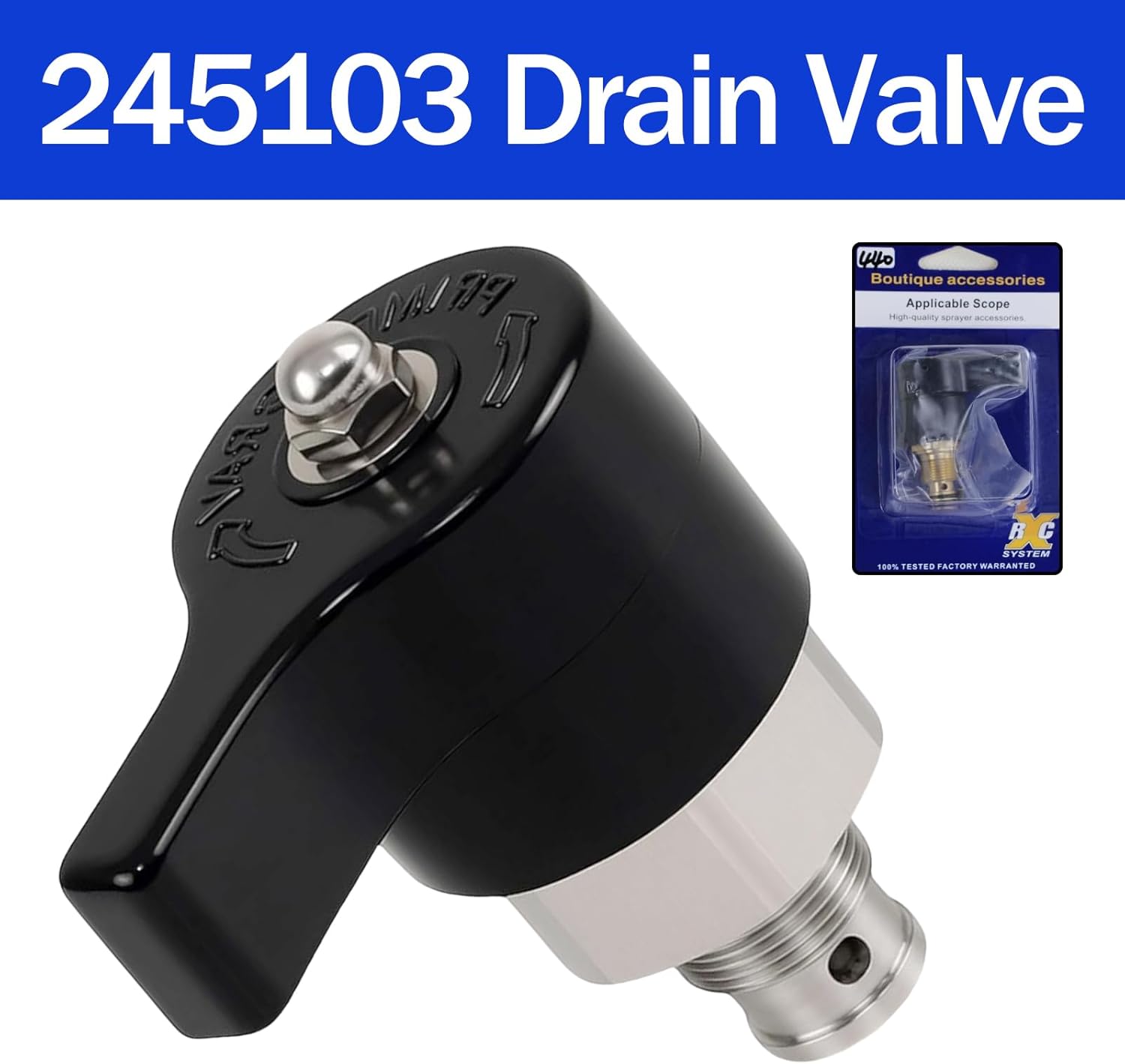 245103 Drain Valve Replacement - Stainless Steel Airless Sprayer Valve fit for Graco 5900, 7900, 833 Sprayers | Durable & Rust-Proof