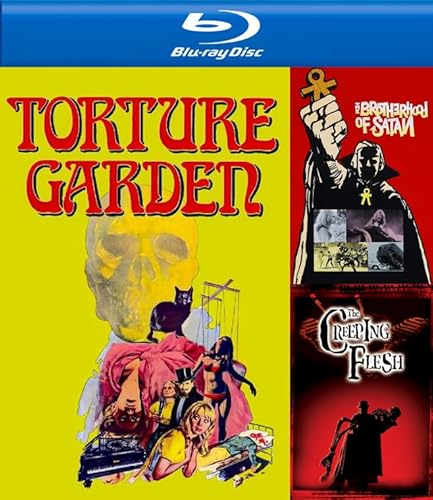 Torture Garden (1967) [Blu-ray] Starring Jack Palance, Burgess Meredith, Peter Cushing + 2 Bonus Classic Horror Movies (Brotherhood of Satan / The Creeping Flesh)
