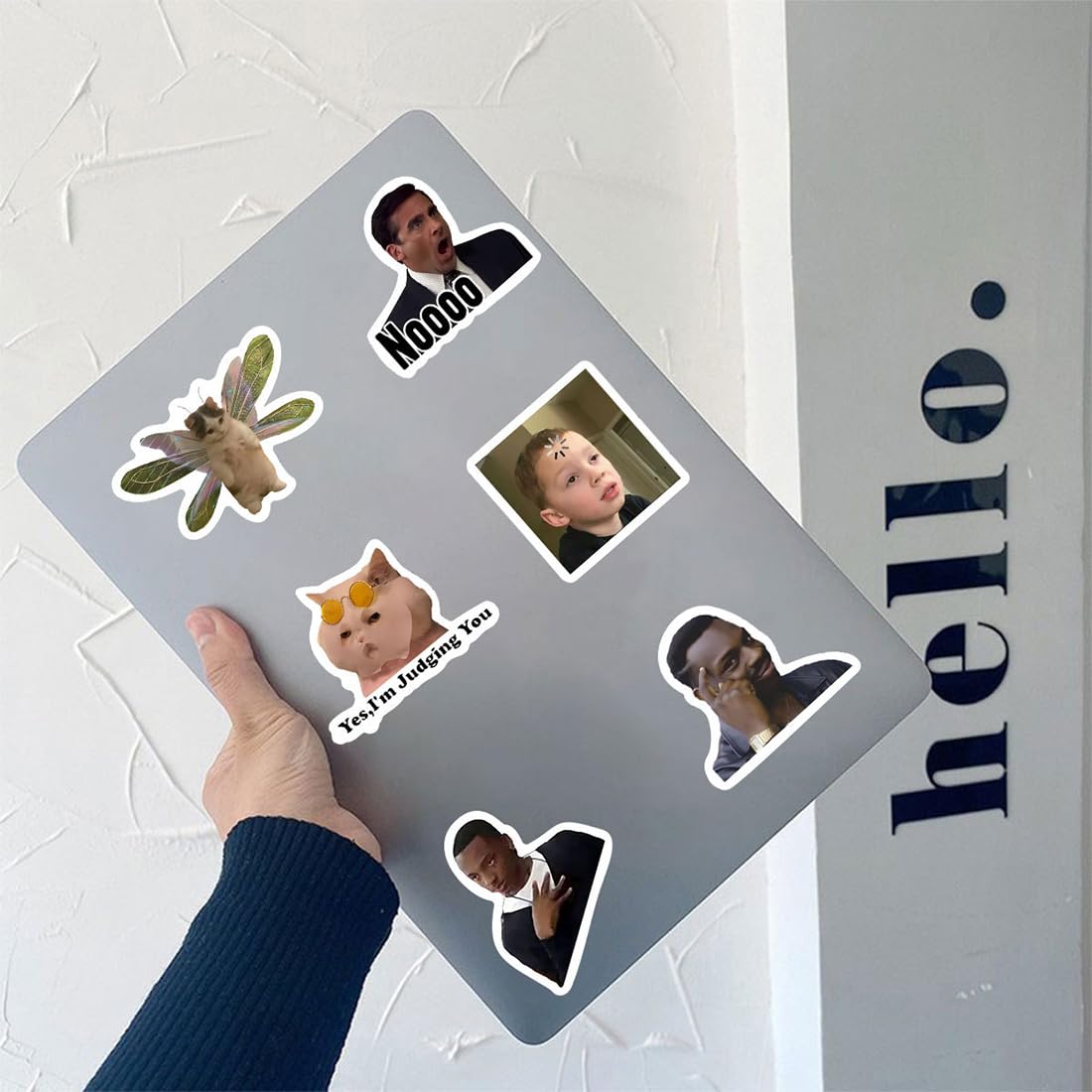 100Pcs Sticker Meme, adesivi divertenti classici per adulti, decalcomanie di moda Graffiti colorati adesivi in vinile impermeabile per laptop Skateboard