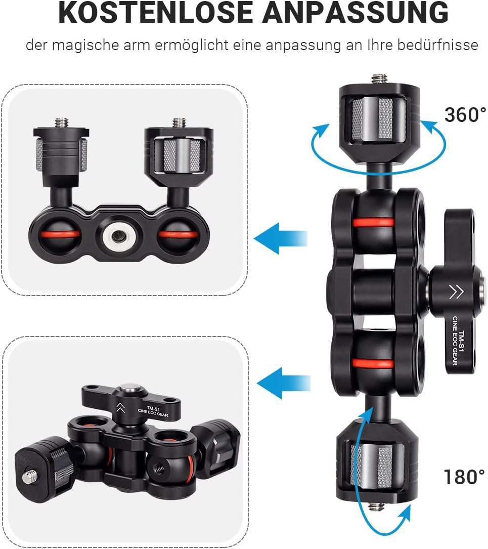 Gеt Sресіаl Prісе MOSHUSO Articulating Magic Arm Field Monitor Mount Bracket, Double Ball Head 360 Degree Rotation, for Camera Cage Rig Kit Handle Plate, for Monitor Lights Recorders Microphone Audio Viewfinders Tор Rаtеd MOSHUSO Articulating Magic Arm Field Monitor Mount Bracket, Double Ball Head 360 Degree Rotation, for Camera Cage Rig Kit Handle Plate, for Monitor Lights Recorders Microphone Audio Viewfinders