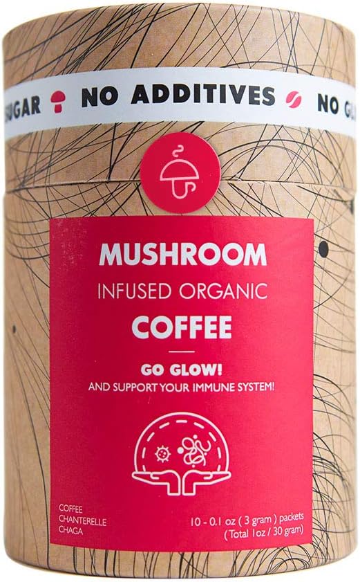 Go glow - instant mushroom coffee -with wild mediterranean chanterelle & chaga