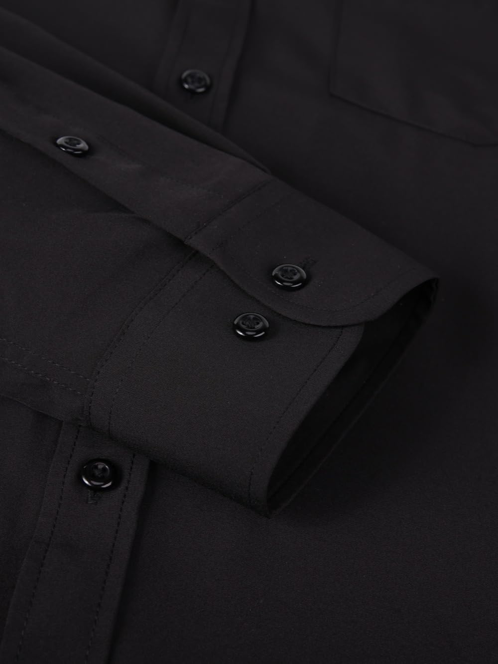 corfty Men Long Sleeve Dress Shirt - Regular Fit Stretch Free-Wrinkle Casual Button Down Shirt - Image 5