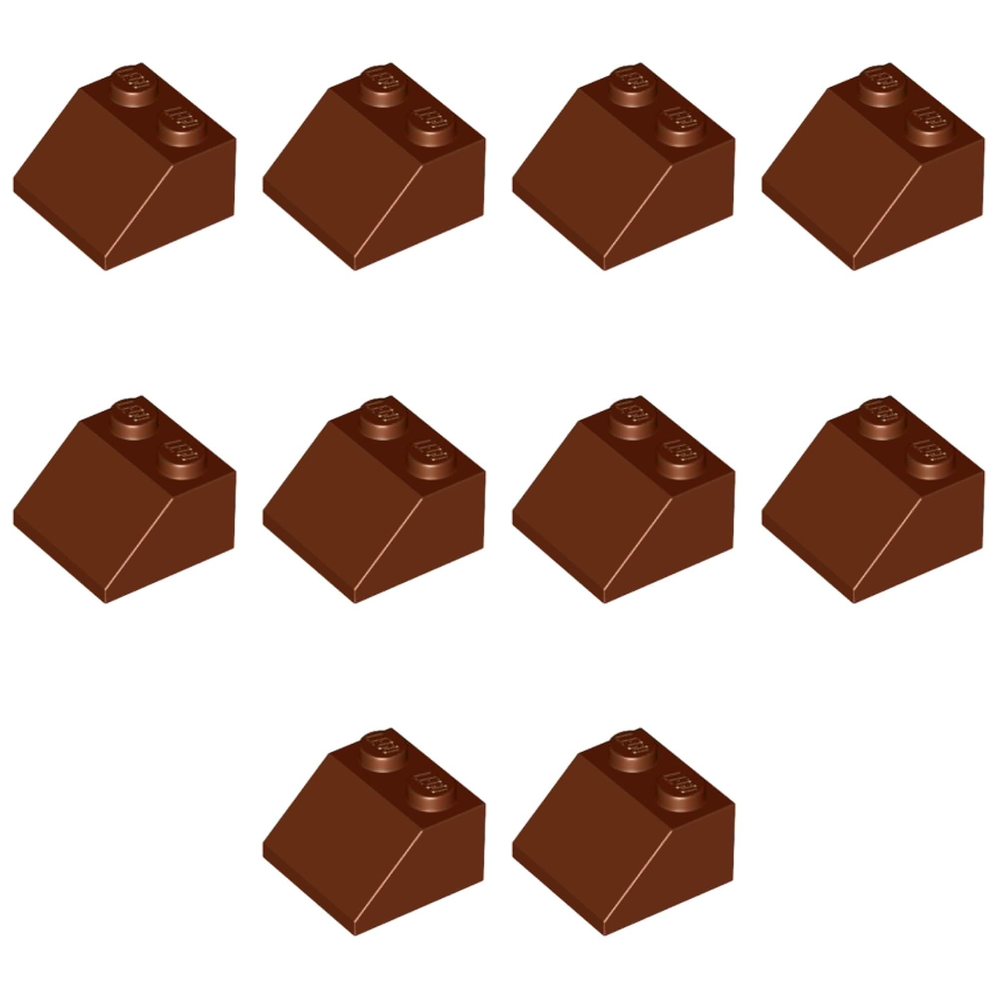 LEGO Slope 45 2 x 2, Part 3039 (Reddish Brown, 10, Bricks) โ image 1