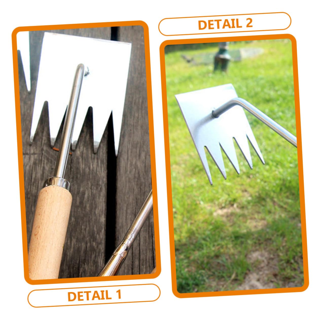 BESPORTBLE 3 Pz diserbante Manuale diserbo ergonomico rastrello per arbusti parà Forbice Giardinaggio Kit Giardinaggio diserbanti manuali Mano di Giardinaggio di Acciaio Inossidabile