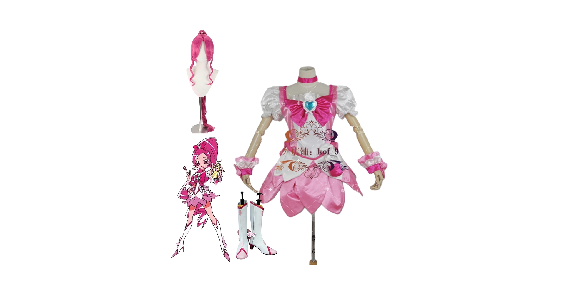 ハートキャッチプリキュア キュアブロッサム　コスプレ衣装 61eu-K3Cb1L.jpg_BO30,255,255,