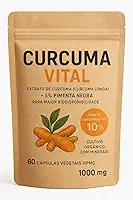 Curcuma Vital, Suplemento Natural com Açafrão-da-Terra e Pimenta Negra, 60 Cápsulas