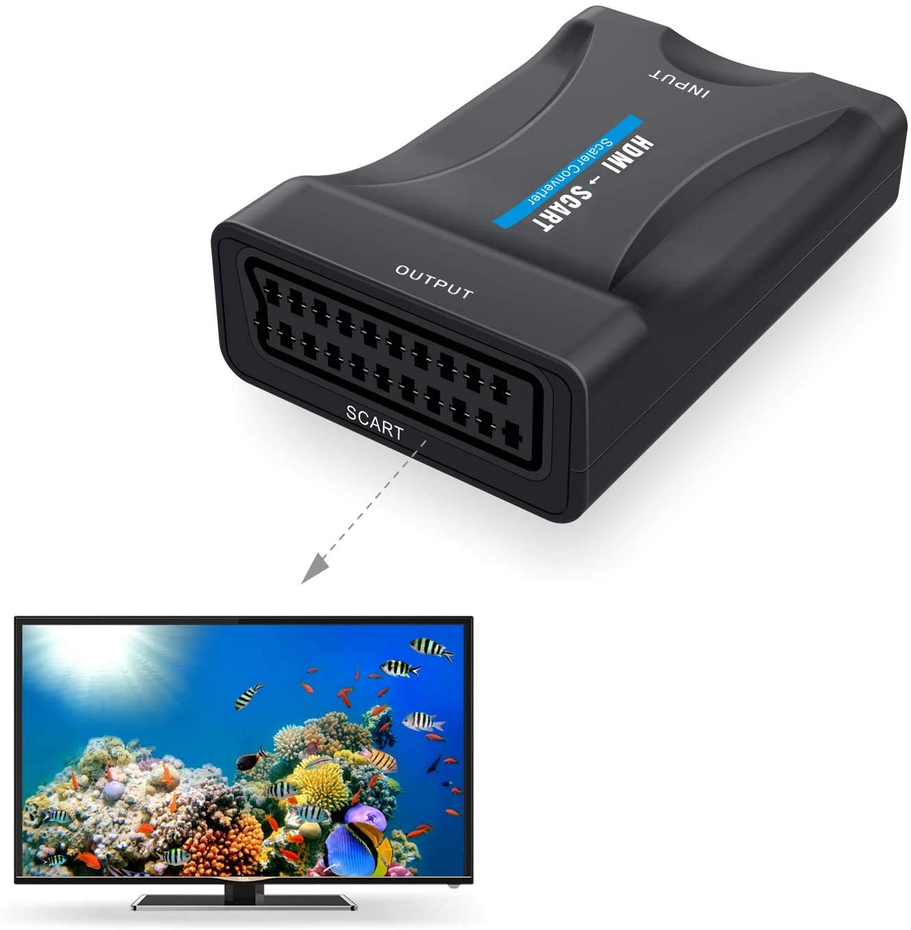 HDMI to SCART Converter, GANA 1080P HDMI to SCART Adapter to play HDMI
