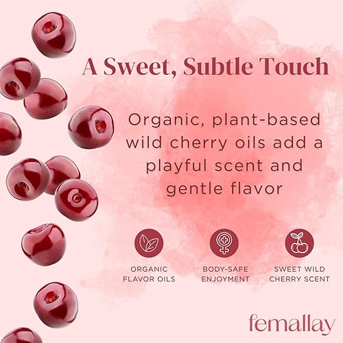 Miniatura 3 de Femallay Supositorio hidratante vaginal con aroma a cereza silvestre, ingredientes 100% naturales para sequedad y olor vaginal, comodidad íntima, 14