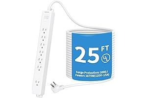 NTONPOWER White Heavy Duty Extension Cord 25ft