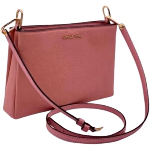 Michael Kors Trisha Leather Medium Triple Compartment Crossbody