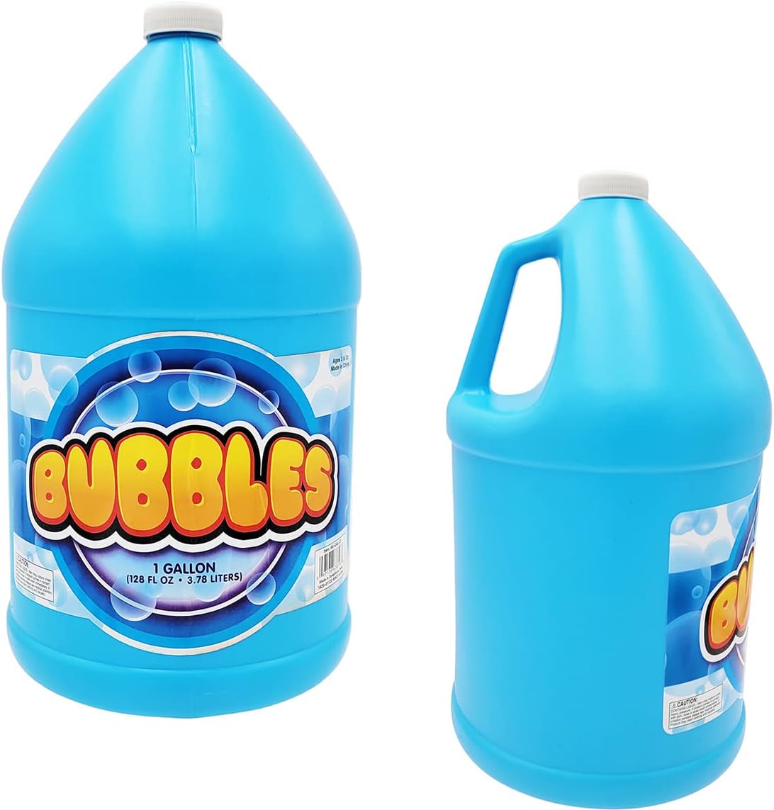 1 pack The Dreidel Company Concentrated Bubble Solution Refill for Bubbles Toys, One Gallon, Non-Toxic, Large Concentrated Liquid for Bubble Machine, Bubble Guns, Wands, Bubble Lawn Mower - 128oz