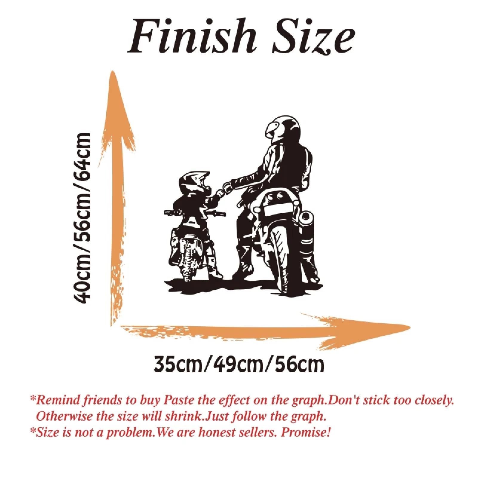 WEIMEIJIE Motocross Wandaufkleber – 42x48 Cm, Motorrad-Familienmotiv, Selbstklebend, Aus Vinyl