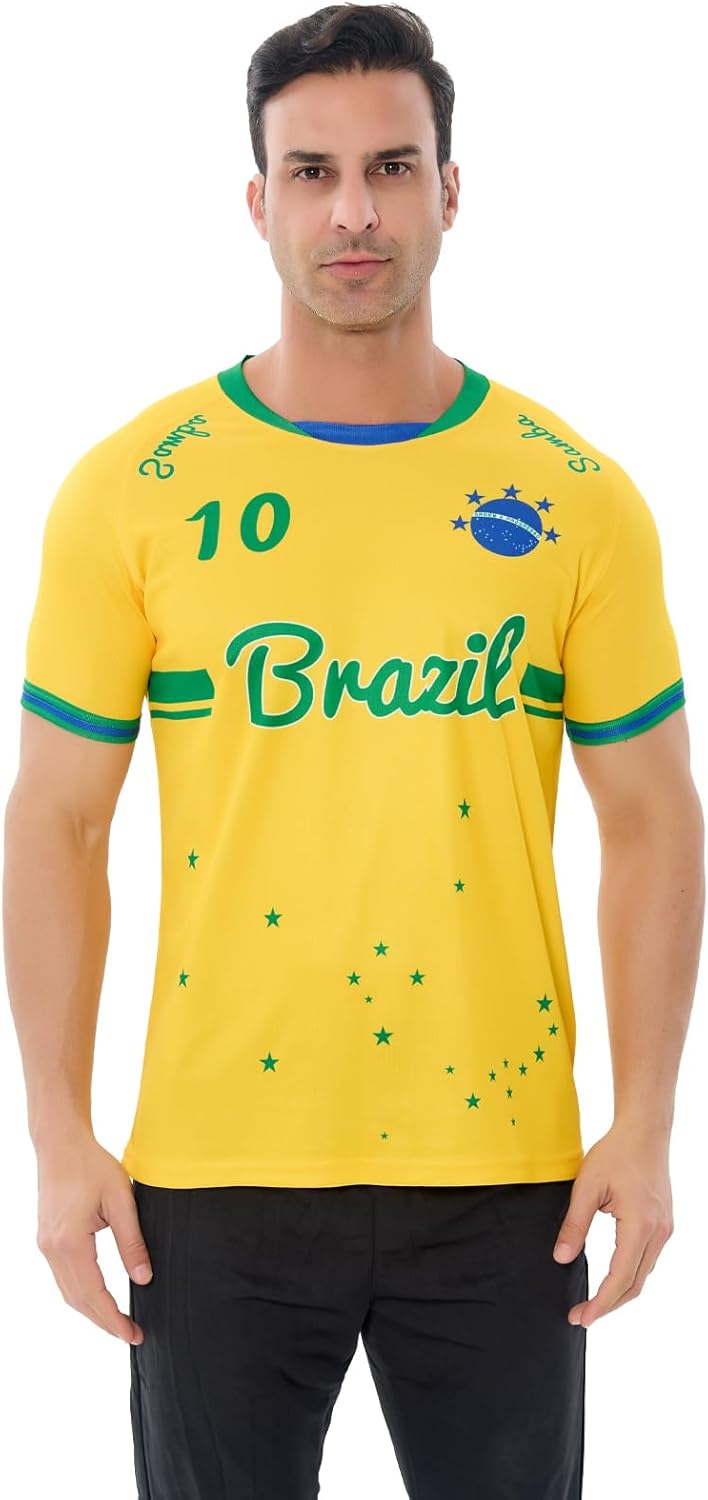 Soccer Jerseys for Men&Women S-2XL,#10 National Team Fan Soccer Practice Jerseys Football Shirt - Image 3