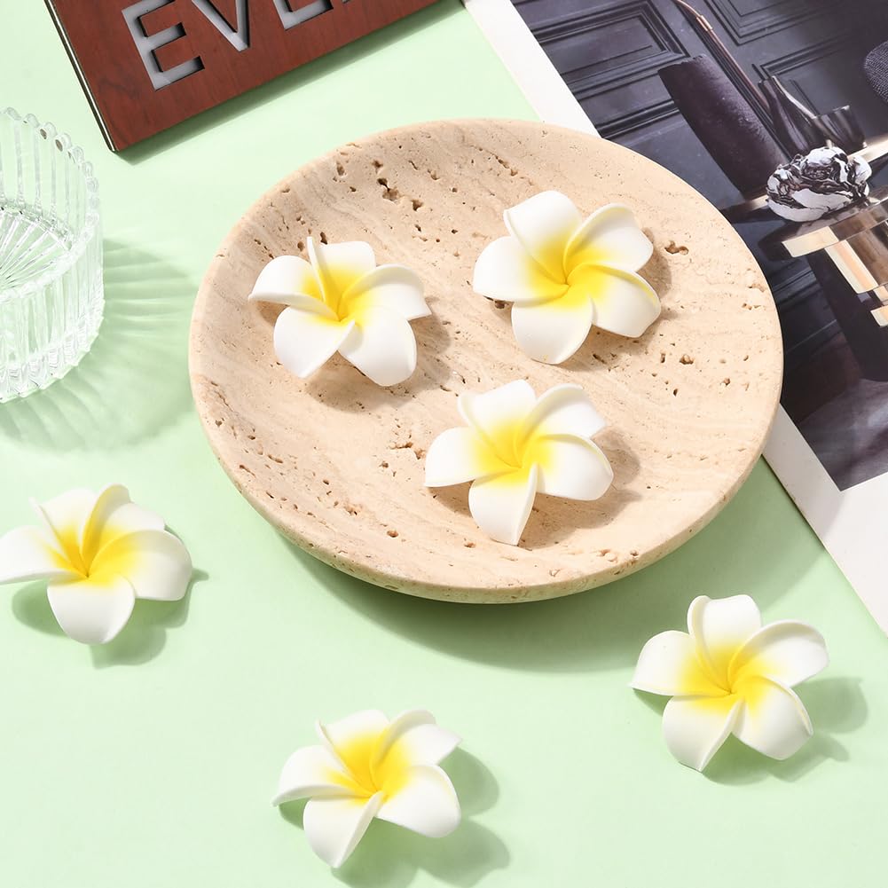 Beebeecraft Bandeja Redonda Y Plana de Mármol Travertino Natural para Guardar Joyas con Paño de Pulido para Pendientes Collares Y Decoración Del Hogar (Beige)