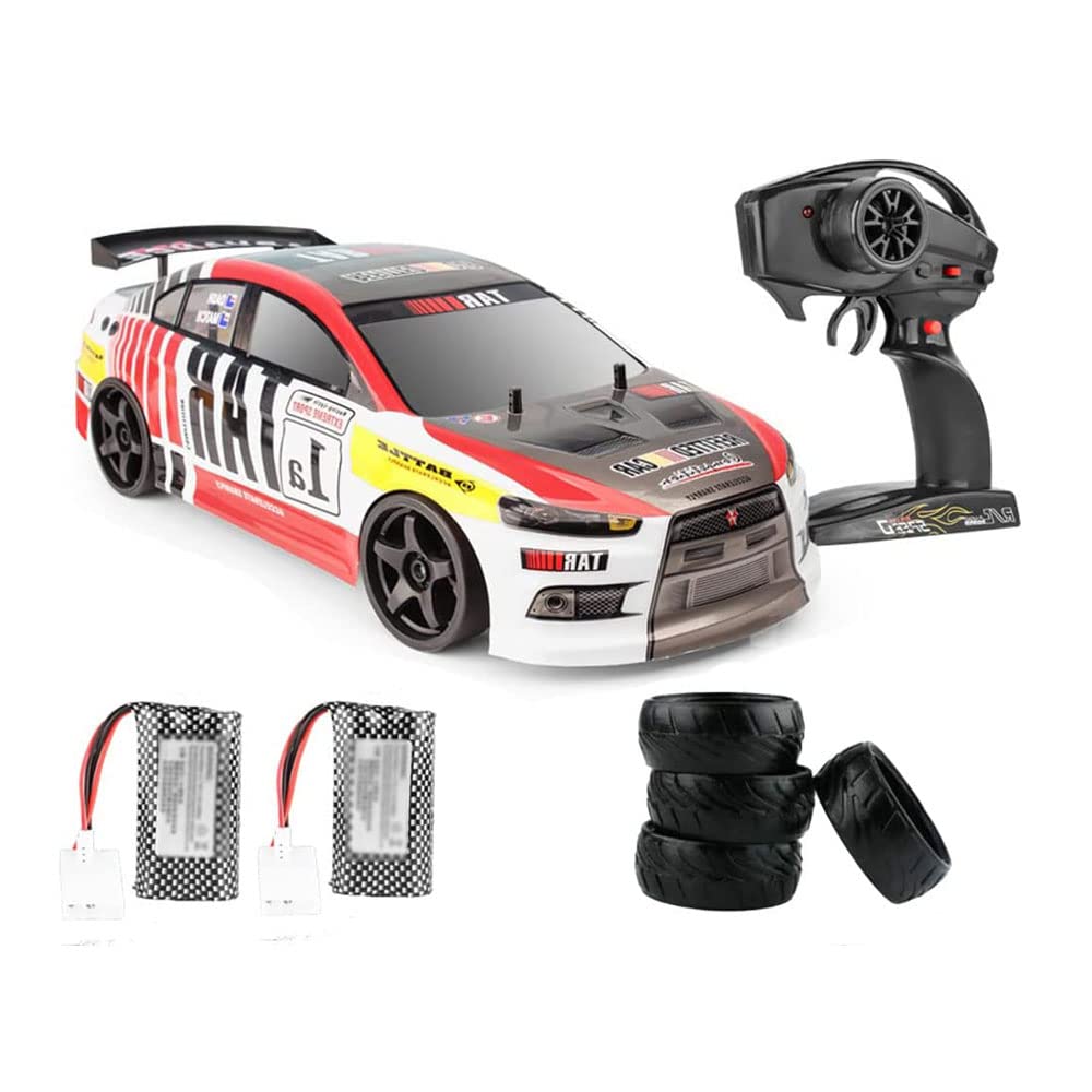 WOLWES RC Buggy 2.4Ghz Camion RC Elettrico da Arrampicata, Auto Telecomandata da Corsa alla Deriva Veloce 70 km/h, Veicolo RC Fuoristrada 4WD con Due Batterie, Macchinine Regalo per Ragazzi E Adulti