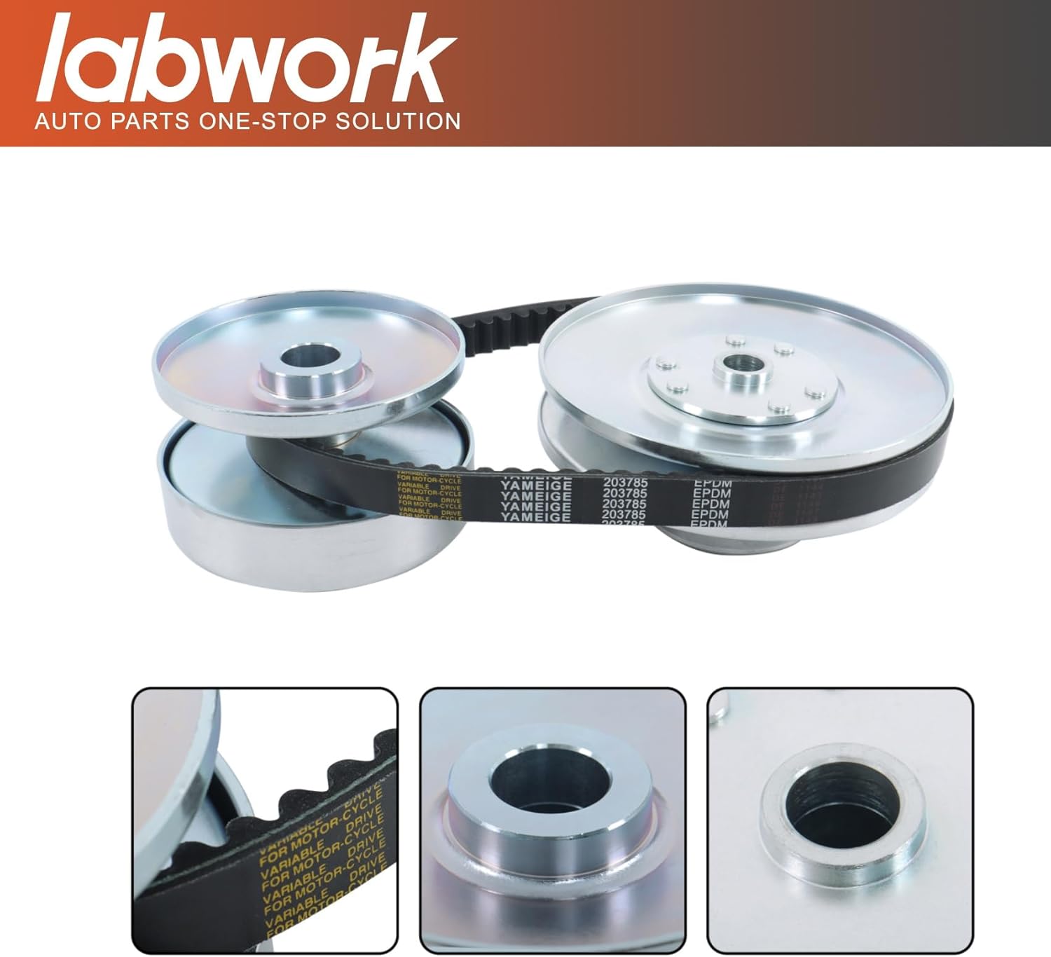 labwork 40 Series Torque Converter Kit Clutch Pulley 1 Driver 3/4 Driven 8-16HP Belt Replacement for Comet Torq-A-Verter 209133A 209133 209139A 209139 209151A 209151 and Manco 2432