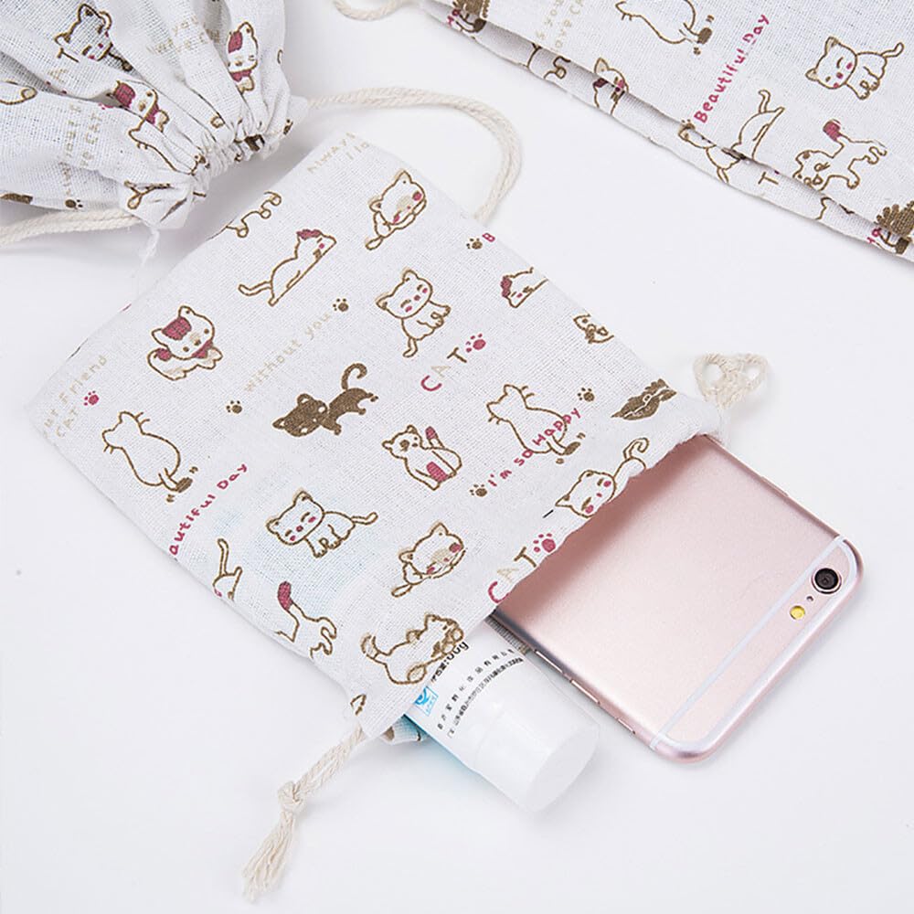 Lot De 9 Sachets Cadeaux Réutilisables En Coton - Idéal Pour Mariages, Anniversaires Et Cadeaux
