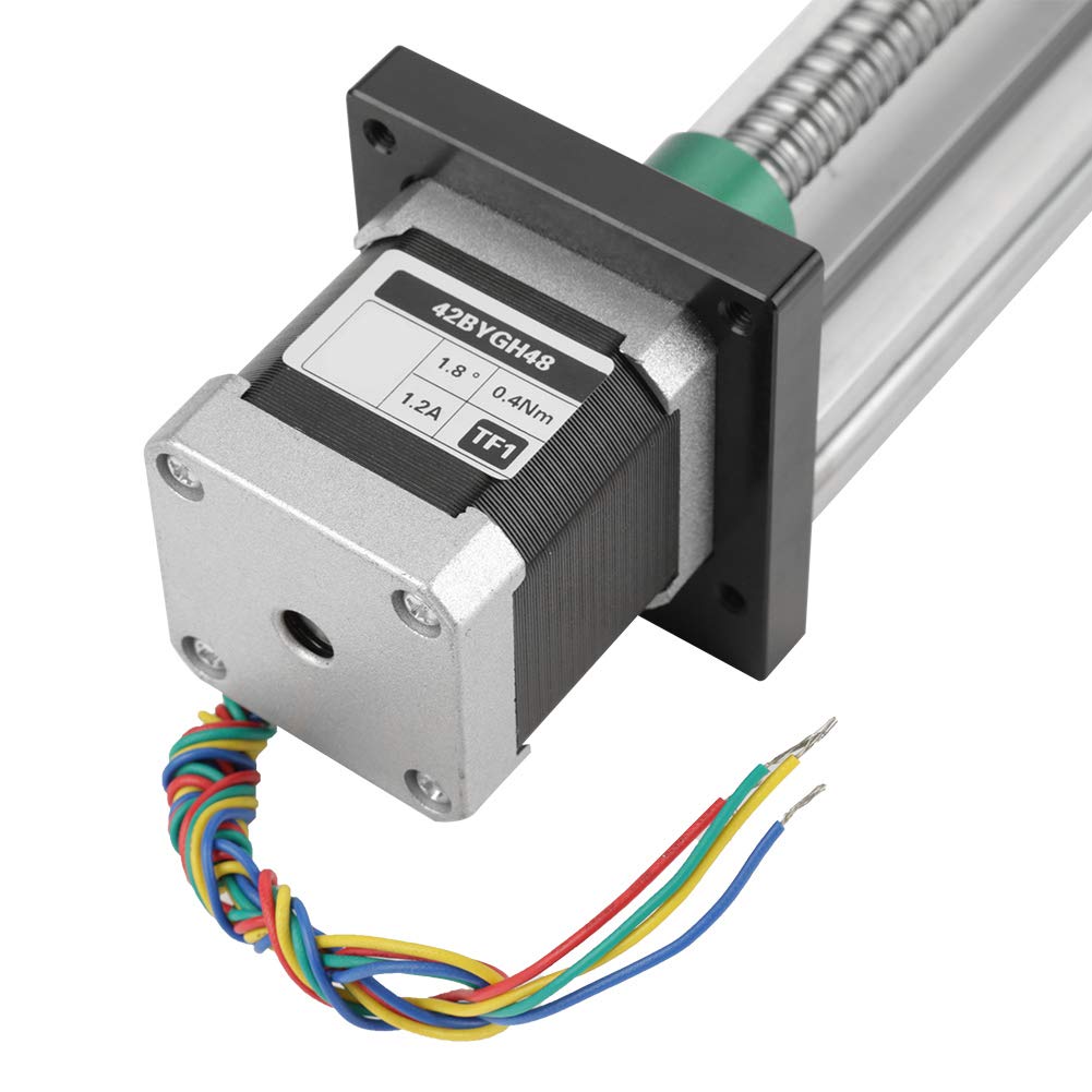 Generic 1204 Attuatore a Scorrimento Lineare a Vite con Motore Passo-passo Corsa 400 Mm Diametro Albero 12 Mm per Macchinari CNC Automazione Industriale Stampa 3D