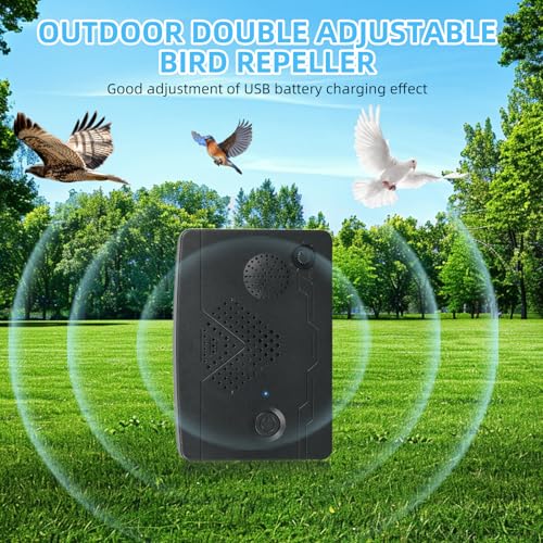 Image of 2026 Ultrasonic Bird Repellent Devices Bird Repeller Outdoor for Attic Woodpecker Deterrent Pigeon Goose Repellent Rechargeable Bats Repellent Indoor to Keep Birds Away from Porch Balconies