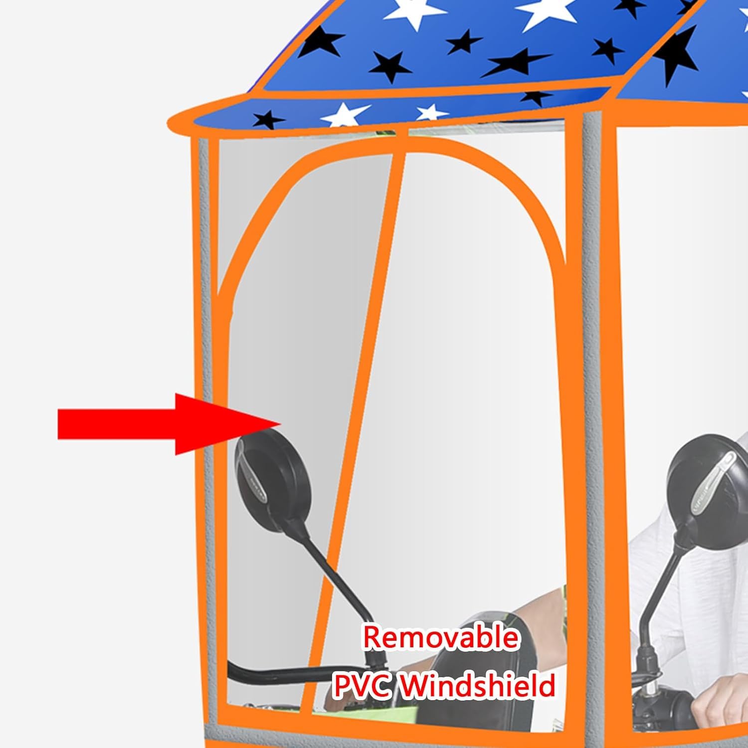 Mobility - Toldo impermeable para scooter, protector universal con tiras reflectantes y bolsillos, protección totalmente cerrada para motocicletas eléctricas
