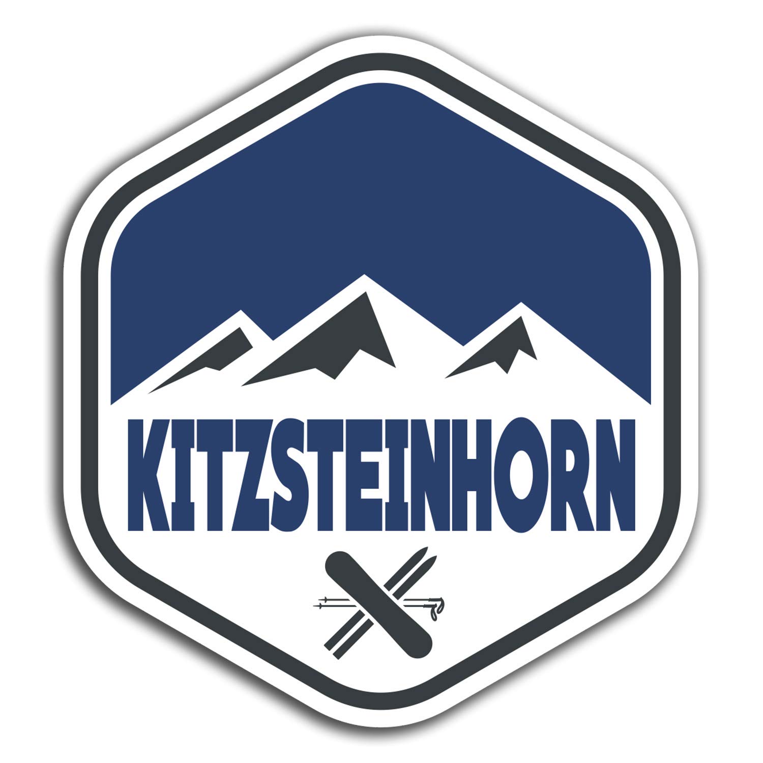 2 x 10cm Kitzsteinhorn Ski Vinyl Stickers - Travel Sticker Laptop Luggage #23844 (10cm Tall)