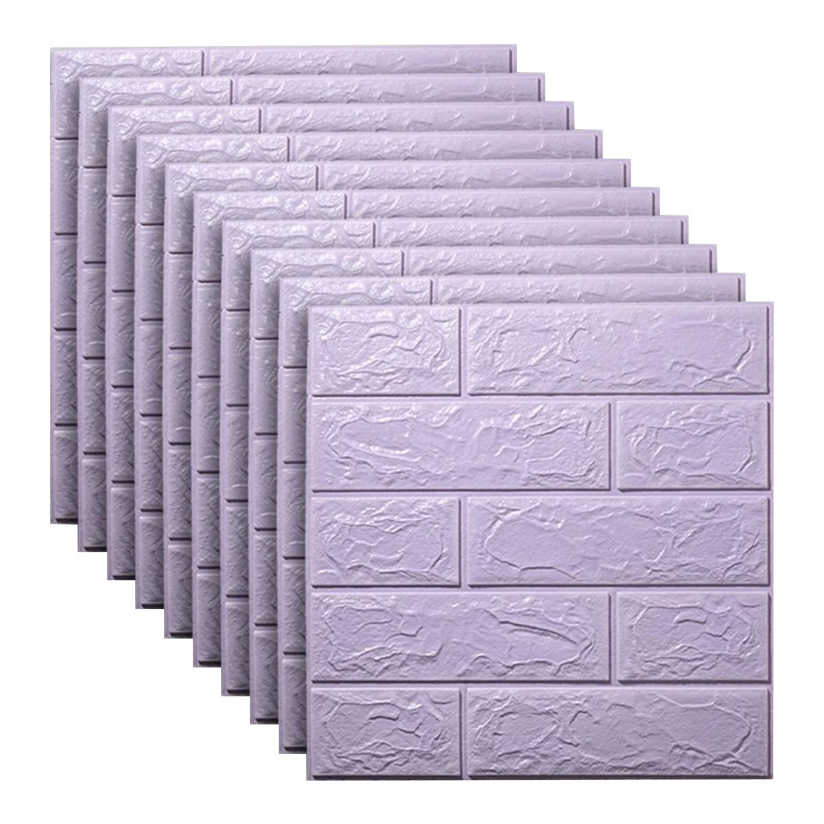 Stickers muraux 3D violet clair créent une ambiance cocooning dans le salon ou la chambre