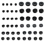 Meuey Lyot Carbon Brush Cover 48PCS 12 Sizes Black Plastic Carbon Brush Holder Caps Motor Brush Cover for Electric Hammer Grinding Machine Electric Saw Electric Mill etc