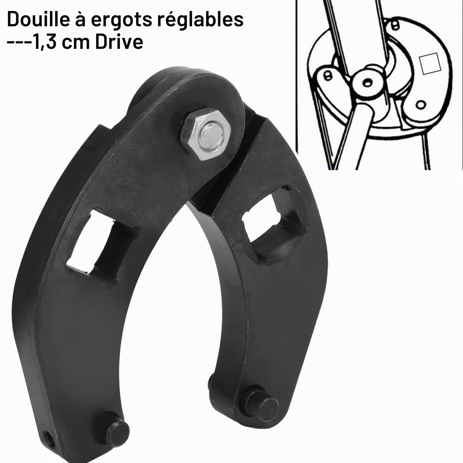 2pcs Clé à écrou de Presse-étoupe Réglable OTC1266 7463 Étoupe De Vérin Hydraulique Réglable Pour Le Démontage Des Culasses De Vérins Hydrauliques Chargeurs Agricoles sur Chargeuses Compactes