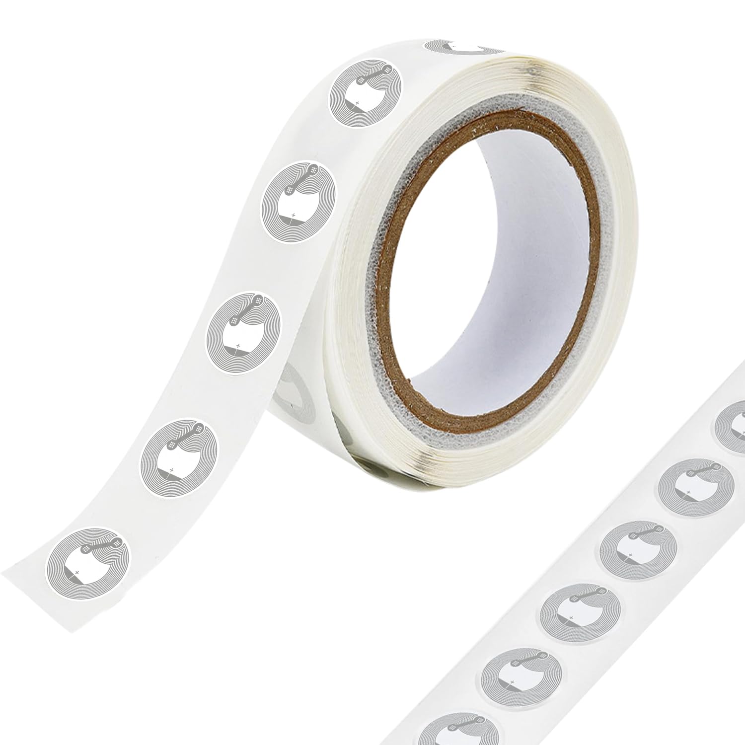 NFC Tags 50 PCS NTAG215, Rewritable 25mm / 1 Inch PVC Adhesive Stickers, 504 Bytes Memory, Round NFC Labels for Smartphones, Quick Setup, WiFi Sharing, Smart Home and Tap Automation