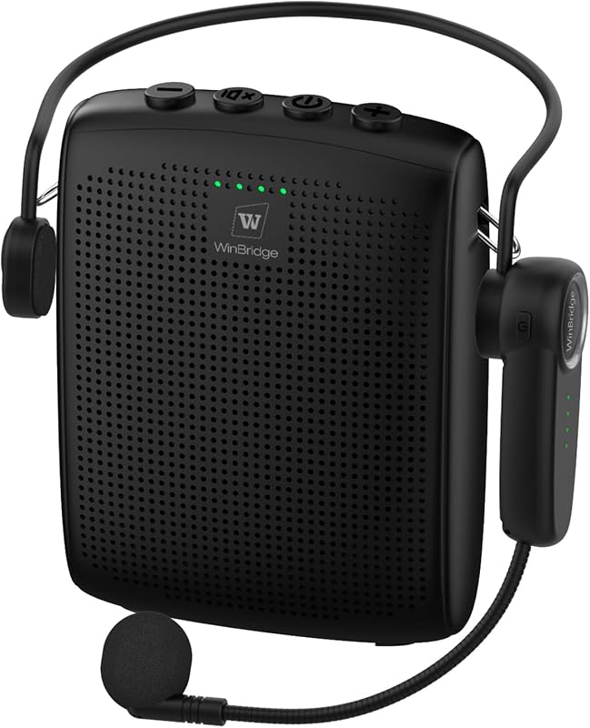 WinBridge Voice Amplifier with Bluetooth, Portable Speaker and Microphone