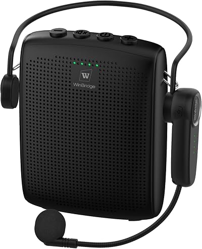 WinBridge Voice Amplifier with Bluetooth, Portable Speaker and Microphone