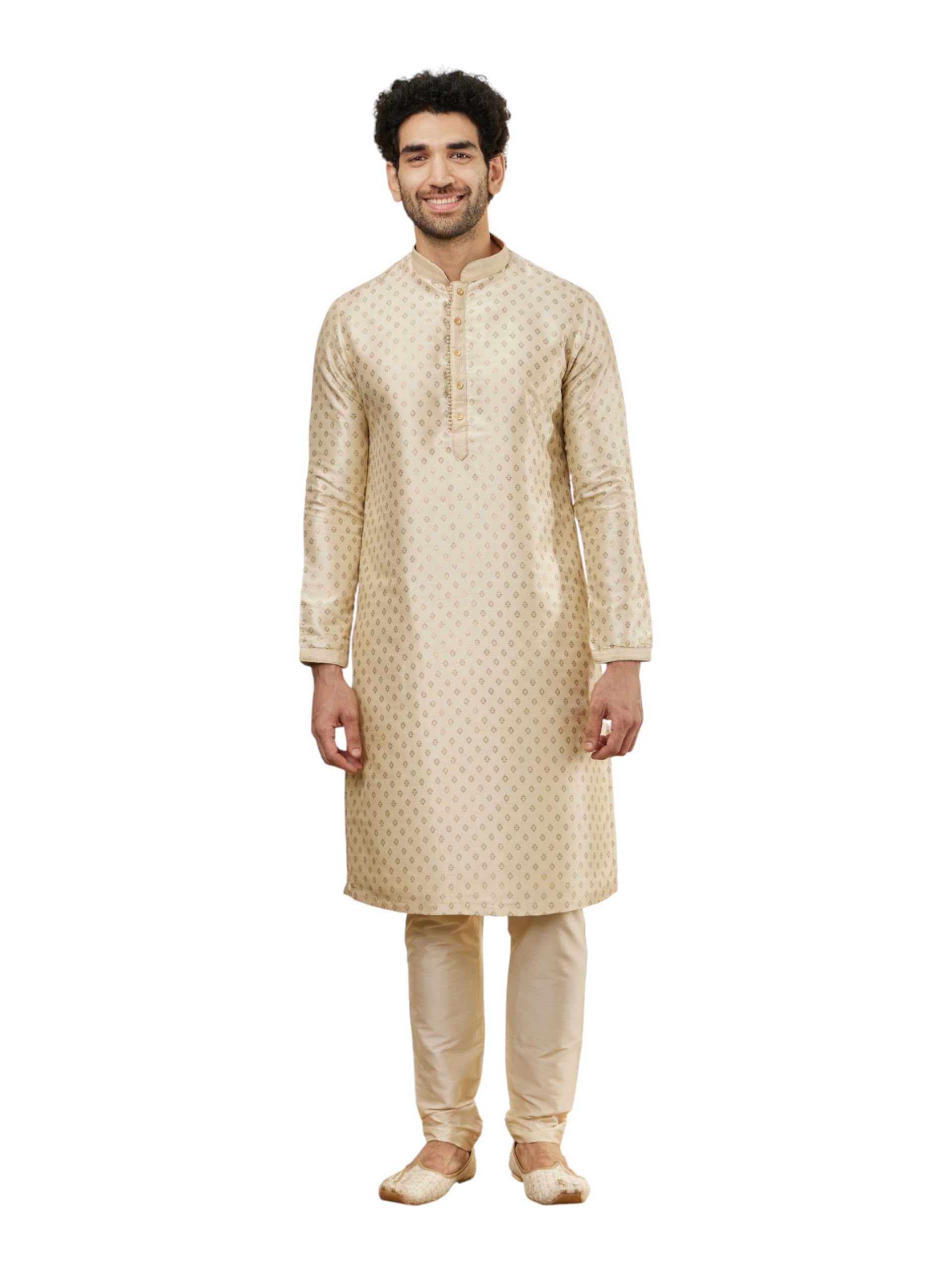 manyavar Men's Printed Kurta Pajama Set (2pcs)-picture-15