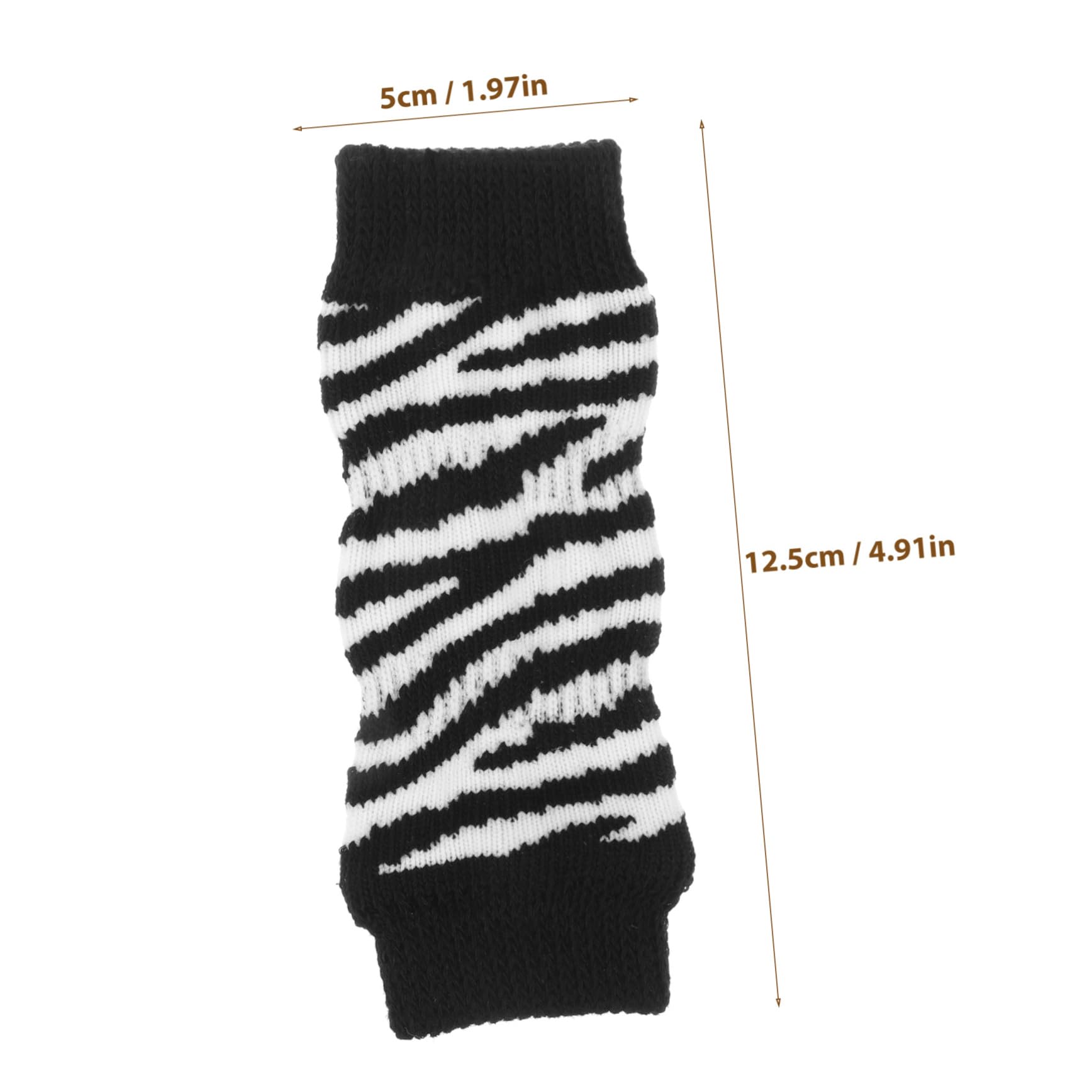 Abaodam 1Set Dog Leg Protectors Warm Socks for Winter Durable Elbow Covers for Puppies and Cats Easy to Clean and Comfortable Fit Zebra