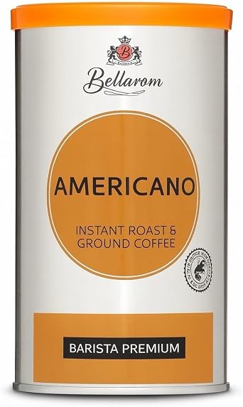 LUNEXA Bellarom Americano Instant Roast & Ground Coffee 100g Tin   Barista Premium Instant Coffee Blend, Smooth & Rich Americano Style Coffee