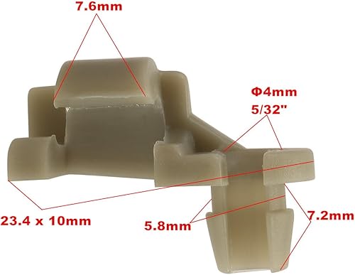 Miniatura 3 de Rexka 10 Uds. Clip de barra de bloqueo de puerta para manija de actuador, lado izquierdo, compatible con Chrysler 4658677 Dodge Jeep Chryler