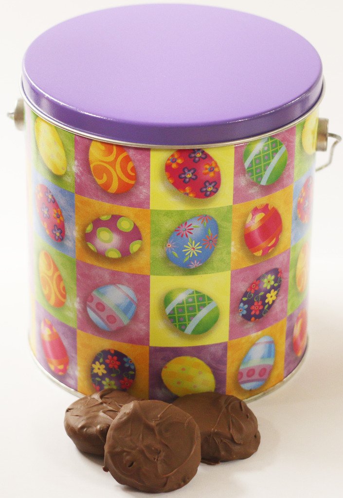 Scott's Cakes Milk Chocolate Covered Oreos in a Bright Eggs Pail