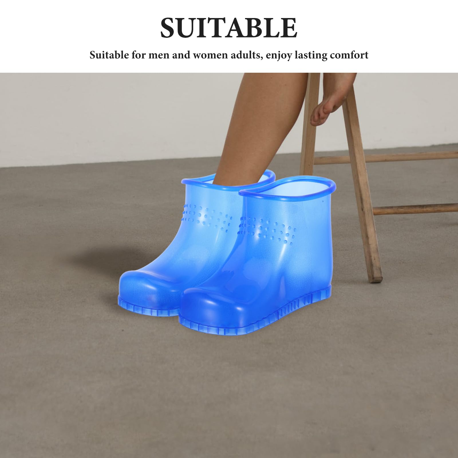 Mipcase Massage Fußbadestiefel Groß aus Kunststoff Isoliert und Tragbar Fußbad für Zuhause Spa Fußbäder für Erwachsene und Senioren