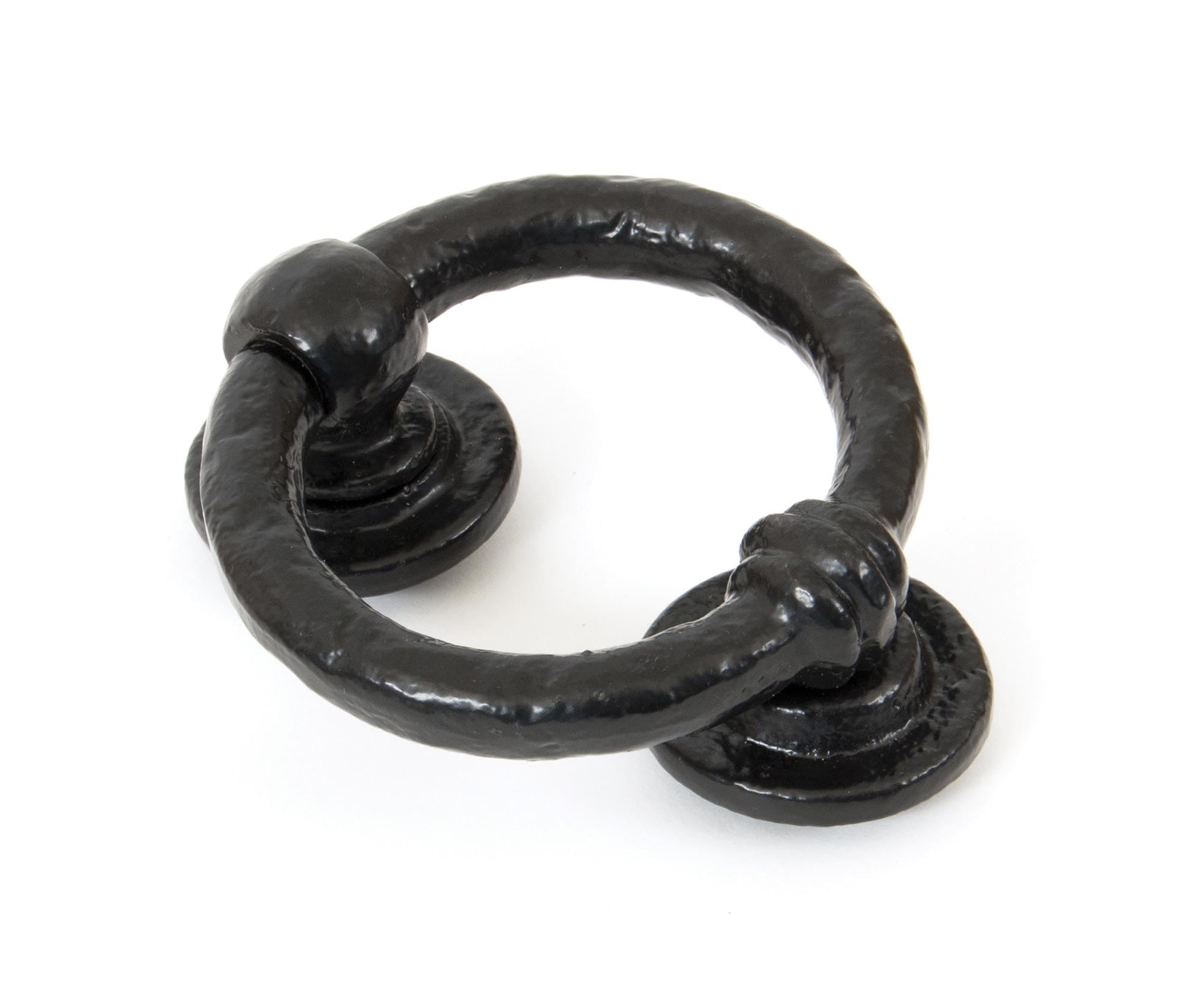 From The Anvil Black 4 Inch Ring Door Knocker
