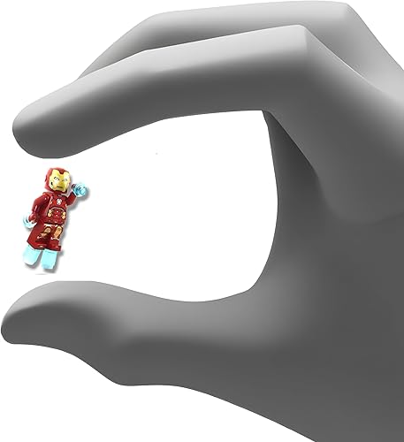 Miniatura 3 de LEGO Hexágono plateado de Iron Man en el pecho y explosiones de poder para manos y pies