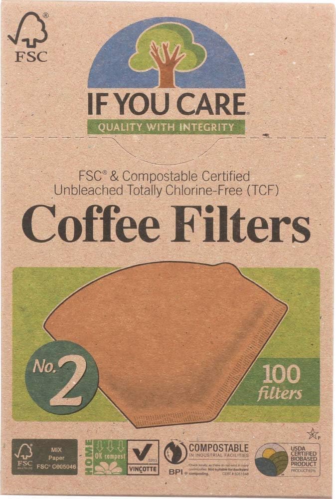 If You Care FSC Unbleached No 2 Coffee Filters, 100 Count