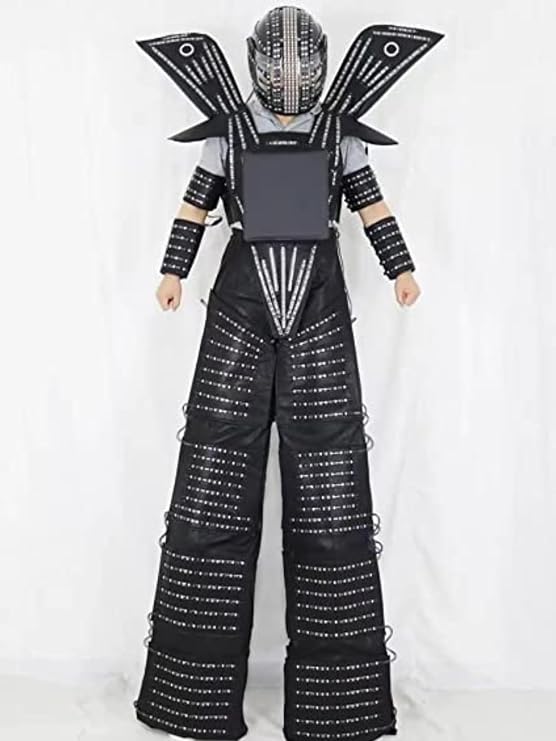 Earthradius Led Robot Costume Clothes Stilt Walking Luminous Suit Jacket Robot Suit Dj Accessories for Men (2XL)