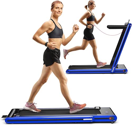 Goplus 2 in 1 Folding Treadmill, 2.25HP Electric Under Desk
