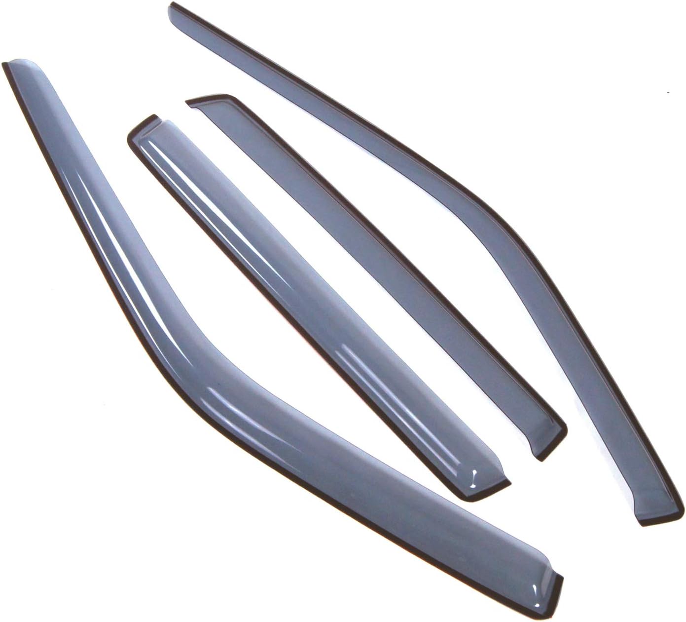 Tuningpros LWD2-269 Outside Mount Window Visor Deflector Rain Guard Light Grey, 4 Pcs Set Compatible with 1993-1998 Jeep Grand Cherokee