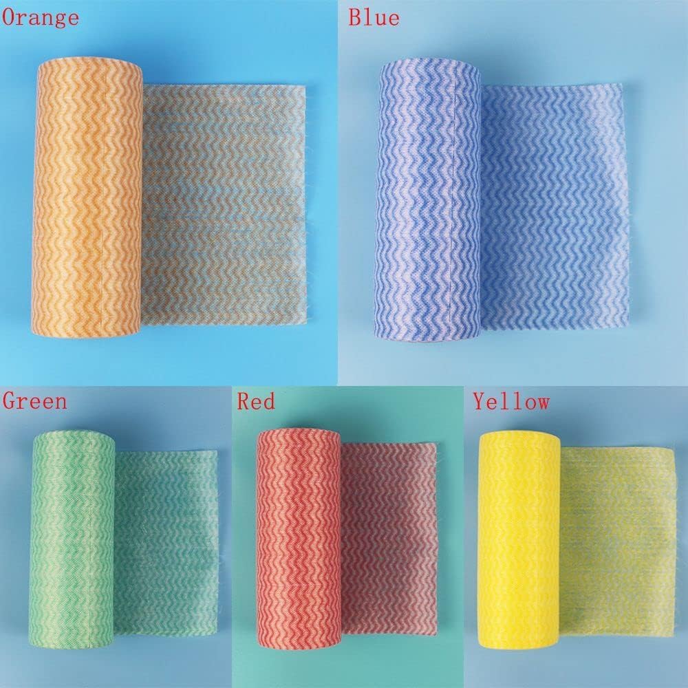 Paño de cocina superabsorbente, rollos de tela no tejida reutilizables para limpieza, estropajos y trapos sin pelusas, ideal para lavavajillas y limpieza general