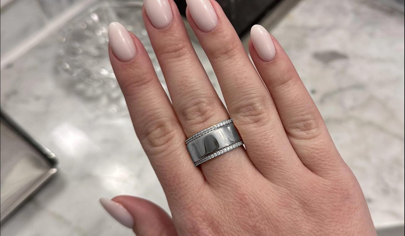 Stackable Eternity Ring for Women |Gold Plated – Ruby, Blue Sapphire, Simulated Diamond, Pink Sapphire, Emerald| Wedding Band |hypoallergenic Rings| Labradorite Ring | Birthstone Gift Jewelry for Her - Image 2